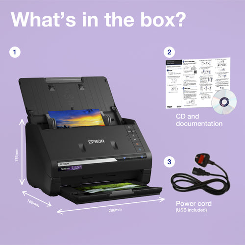 Photo Scanner Epson FastFoto FF-680W 600x600 DPI 45 ppm 216x910 mm - B11B237401BY