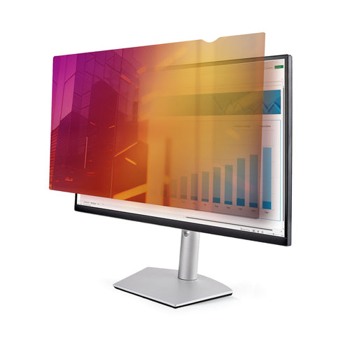 24 Inch Reversible Gold Monitor Privacy Filter 16:9 Enhanced Privacy