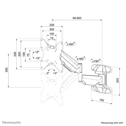 Neomounts WL70-550BL12 TV mount/stand