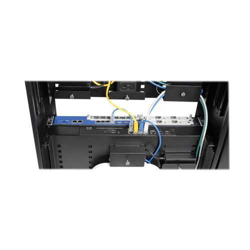 3U Wall-Mount Rack Cabinet Adjustable Equipment Brackets 68kg Capacity Black