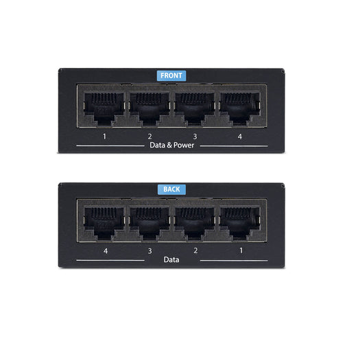 PoE-Injektor 4-Port Gigabit Midspan PoE+ Adapter 30.8W