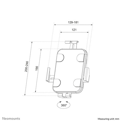 Neomounts WL15-625WH1 tablet security enclosure