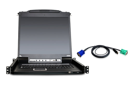 17 Zoll ATEN Rack-Konsole 5:4 LCD VGA USB PS/2