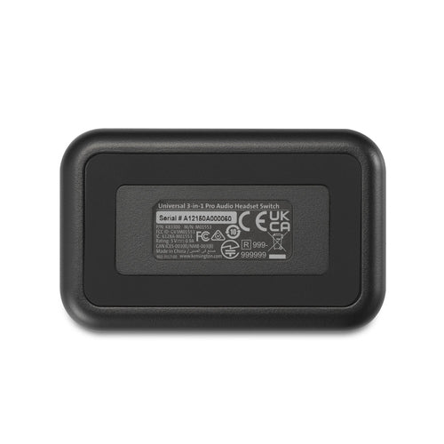Kensington K83300WW Universal 3-in-1 Pro Audio Headset – Kontroll-Adapter, Schwarz
