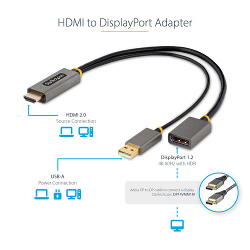 StarTech.com 128-HDMI-DISPLAYPORT video cable adapter