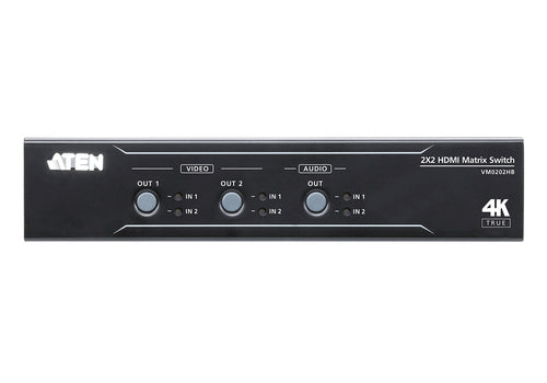 AV Matrix Switcher ATEN VM0202HB 4K 18 Gbit/s Video Durable Metal
