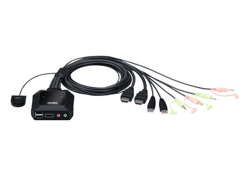 KVM Switch 2-Port USB 4K HDMI Fernauswahl 4096x2160