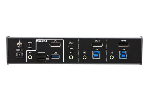 3-Port USB-C DisplayPort KVM Switch 4K Ultra HD 4096x2160
