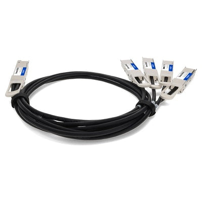 InfiniBand Fibre Optic Cable 1m QSFP-DD 4xQSFP28 AddOn Networks
