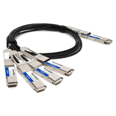 InfiniBand Fibre Optic Cable 1m QSFP-DD 4xQSFP28 AddOn Networks