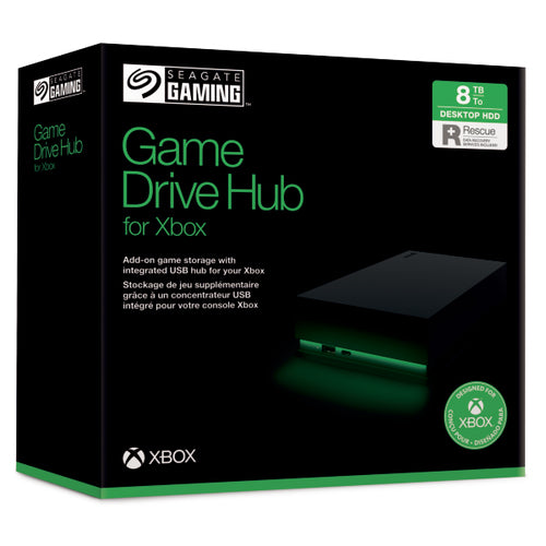 External Hard Drive Seagate Game Drive Hub for Xbox 8TB USB 3.2 Gen 1 Black