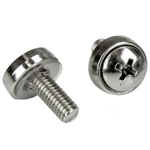 M5 Rack Screws and Cage Nuts 20 Pack Silver Screws