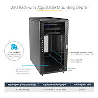 StarTech.com RK2536BKF rack cabinet