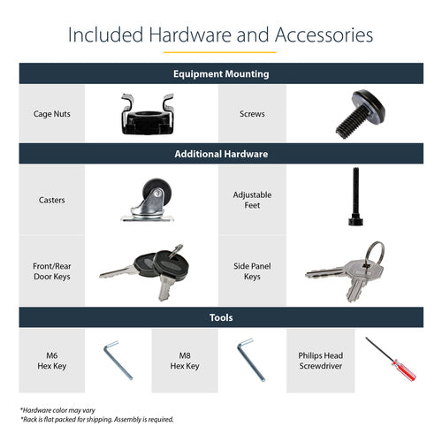 StarTech.com RK2536BKF rack cabinet