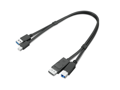 Lenovo USB-Kabel 4X91D11453 – 0,43 m, USB A auf USB B, USB 3.2 Gen 1, Schwarz