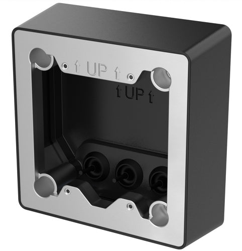 Surface Mount Box Axis 02066-001 Black Stainless Steel IK10 Aluminum