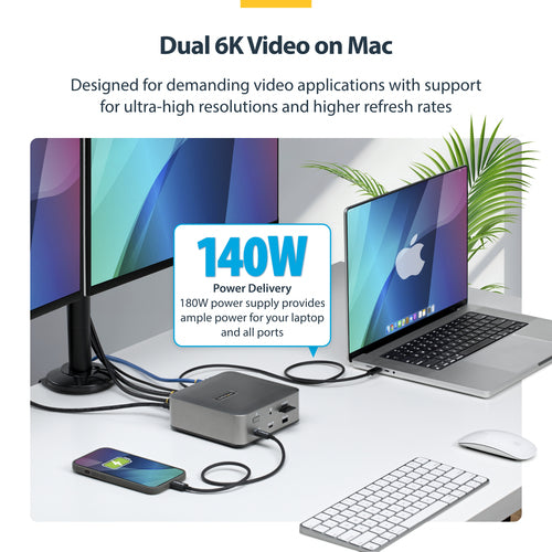 StarTech.com 215N-TB5USB4DOCK laptop dock/port replicator