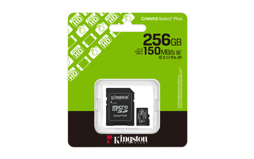 256GB MicroSDXC Card Kingston Canvas Select Plus Gen3 150MB/s A1