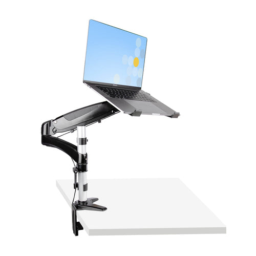 StarTech.com ARMUNONB1 Full Motion Laptop Stand - Ergonomic Adjustable Desk Mount for Laptops & Monitors