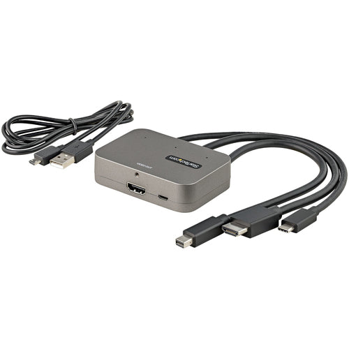 StarTech 3-in-1 Multiport 4K HDMI Adapter USB-C Mini DisplayPort