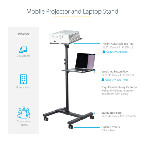StarTech.com ADJPROJCART multimedia cart/stand