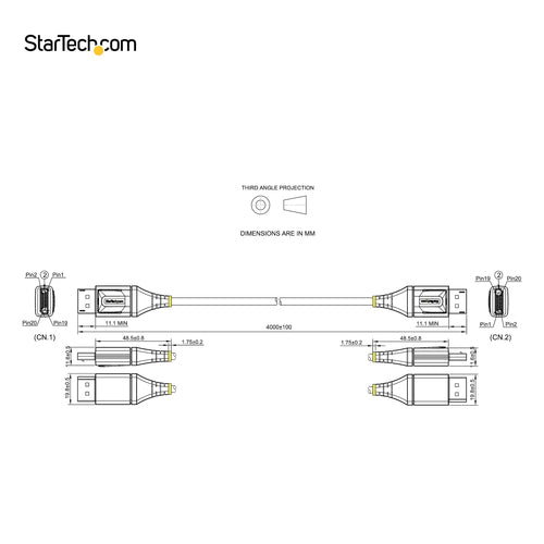 StarTech.com DP14VMM4M DisplayPort cable