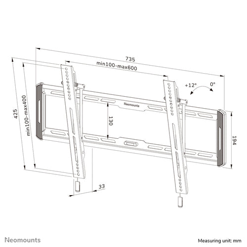 Neomounts WL35-550BL16 TV mount/stand