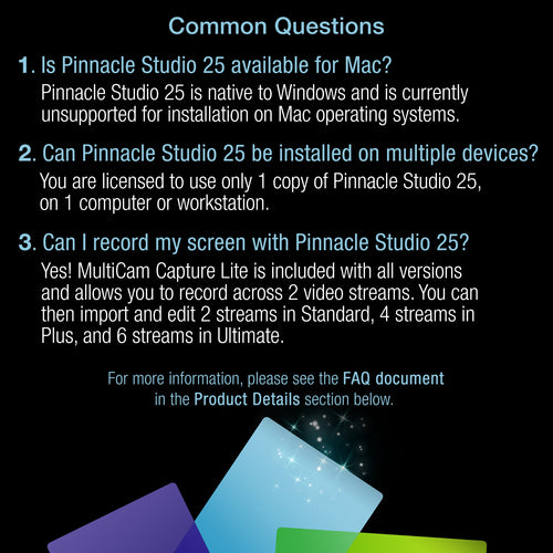 Pinnacle Studio 25 Standard Video Editor ESD für Windows 10