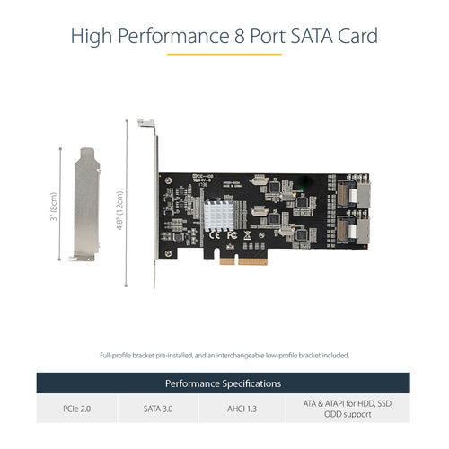 StarTech.com 8P6G-PCIE-SATA-CARD interface cards/adapter