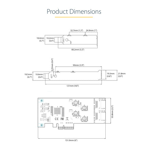 StarTech.com 8P6G-PCIE-SATA-CARD interface cards/adapter