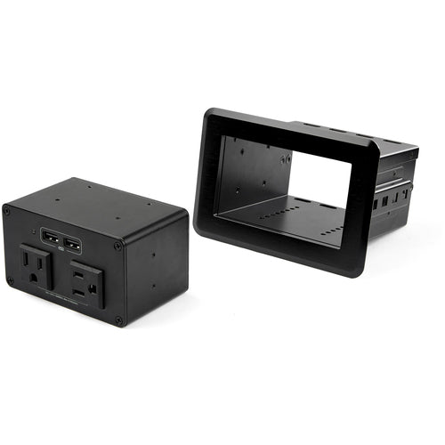 Conference Table Power Center StarTech 2x 120V AC Outlets USB Charging Station
