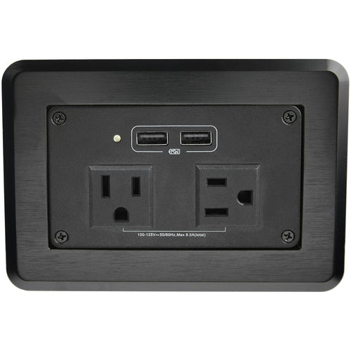 Conference Table Power Center StarTech 2x 120V AC Outlets USB Charging Station