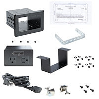 Conference Table Power Center StarTech 2x 120V AC Outlets USB Charging Station