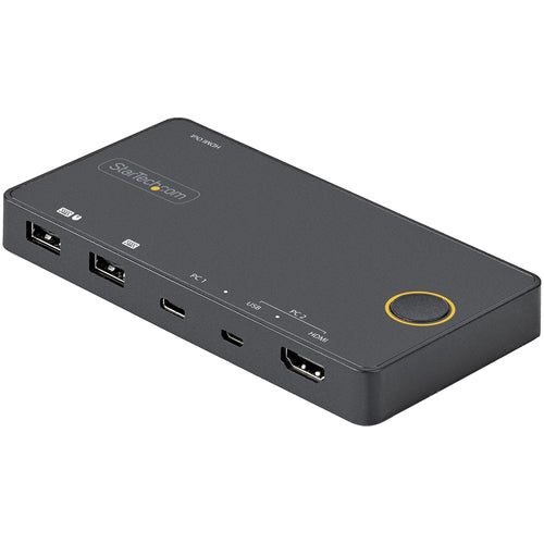 StarTech.com SV221HUC4K KVM Switch - 2 Port Hybrid USB-A + HDMI & USB-C - 4K Ultra HD Monitor