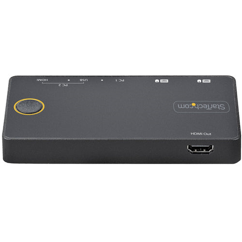 StarTech.com SV221HUC4K KVM Switch - 2 Port Hybrid USB-A + HDMI & USB-C - 4K Ultra HD Monitor