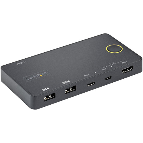 StarTech.com SV221HUC4K KVM Switch - 2 Port Hybrid USB-A + HDMI & USB-C - 4K Ultra HD Monitor