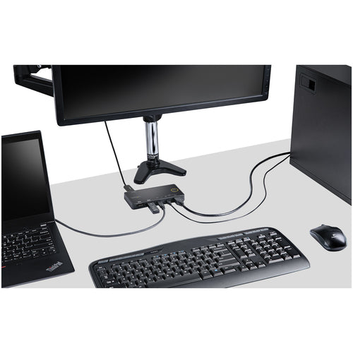 StarTech.com SV221HUC4K KVM Switch - 2 Port Hybrid USB-A + HDMI & USB-C - 4K Ultra HD Monitor