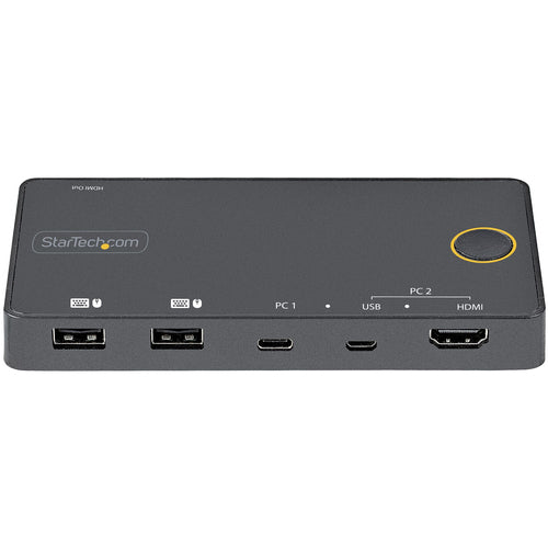 StarTech.com SV221HUC4K KVM Switch - 2 Port Hybrid USB-A + HDMI & USB-C - 4K Ultra HD Monitor