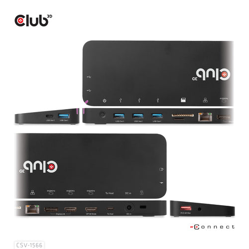 CLUB3D CSV-1566 laptop dock/port replicator