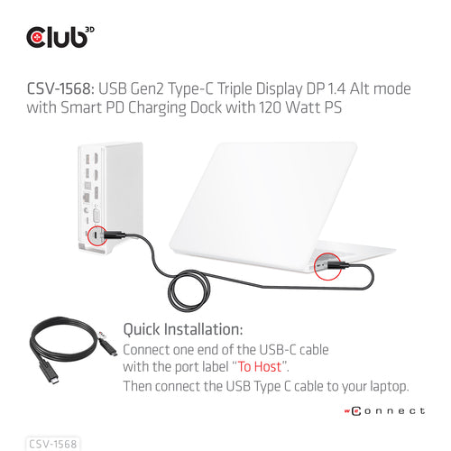 USB 3.2 Gen 2 Docking Station mit Typ-C-, HDMI- und VGA-Ausgängen
