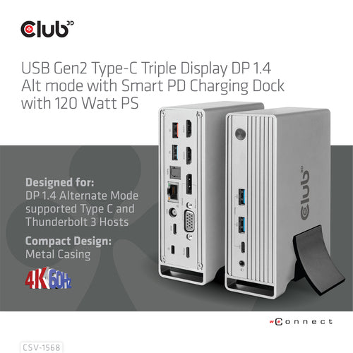 USB 3.2 Gen 2 Docking Station mit Typ-C-, HDMI- und VGA-Ausgängen