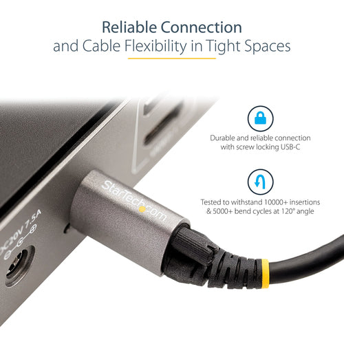 USB-C Cable 10Gbps Power Delivery 3ft Locking StarTech.com