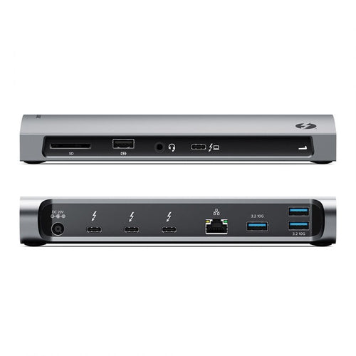 ALOGIC TB4D3TB Thunderbolt 4 Dock - Black, Wired, 1000 Mbit/s Speed