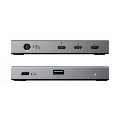 ALOGIC TB4H3TB Thunderbolt 4 Hub - 3840x2160 Resolution - USB 3.2 Gen 2 - Black/Grey