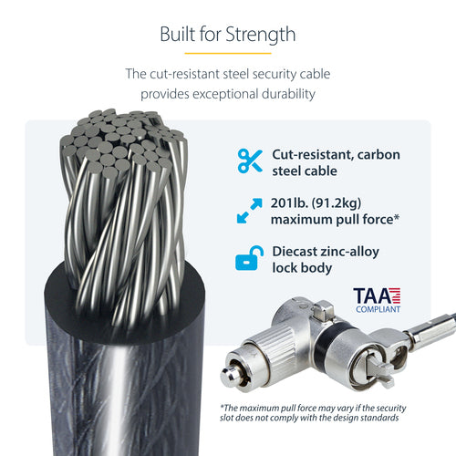 StarTech.com UNIVMK25-LAPTOP-LOCK cable lock