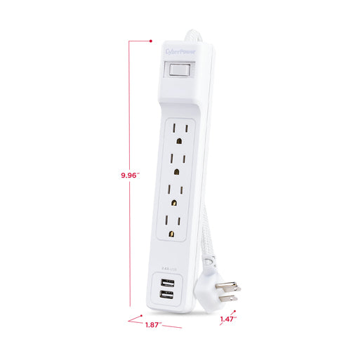 CyberPower Surge Protector 500J 4 AC Outlets NEMA 5-15P 15000A