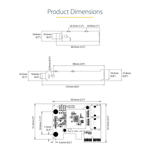 SATA-PCIe-Erweiterungskarte 4 Port 6 Gbit/s Low Profile Rot
