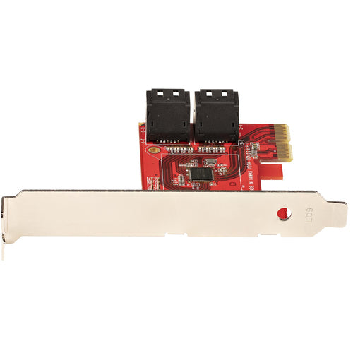 SATA-PCIe-Erweiterungskarte 4 Port 6 Gbit/s Low Profile Rot