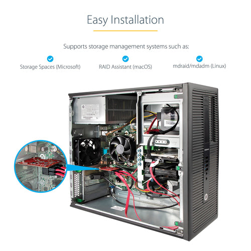 StarTech.com 4P6G-PCIE-SATA-CARD interface cards/adapter