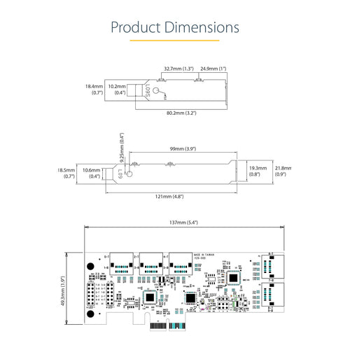 PCIe SATA Expansion Card StarTech.com 10-Port 6Gbps ASM1062 Low/Full Profile